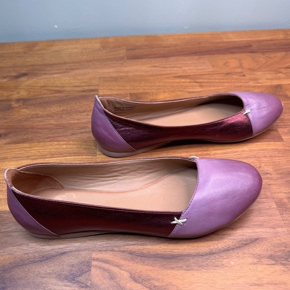 Bueno 39 Purple Lavender Ballet Flat  Leather  Metallic - Picture 3 of 9